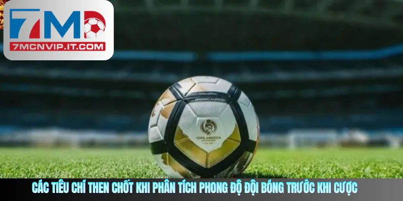 Các tiêu chí then chốt khi phân tích phong độ đội bóng trước khi cược